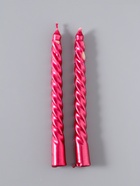 УЦЕНКА Набор свечей витых, 1.5×15 см, 2 шт., рубиновый металлик - Фото 3