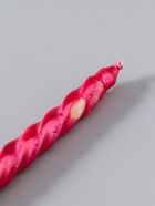 УЦЕНКА Набор свечей витых, 1.5×15 см, 2 шт., рубиновый металлик - Фото 5