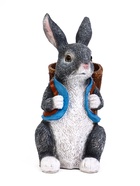 Садовая фигура из полистоуна «Зайчик с рюкзаком», 18×15×35 см, с кашпо, 1.9 л - Фото 2