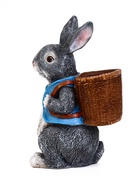Садовая фигура из полистоуна «Зайчик с рюкзаком», 18×15×35 см, с кашпо, 1.9 л - Фото 3