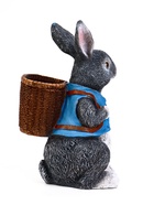 Садовая фигура из полистоуна «Зайчик с рюкзаком», 18×15×35 см, с кашпо, 1.9 л - Фото 5