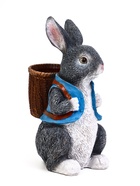 Садовая фигура из полистоуна «Зайчик с рюкзаком», 18×15×35 см, с кашпо, 1.9 л  (артикул 10989984)  большой выбор товаров оптом и в розницу по низким ценам с доставкой