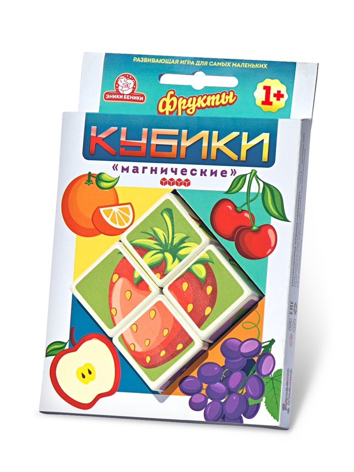 Кубики магнитные Татой «Фрукты» - Фото 1