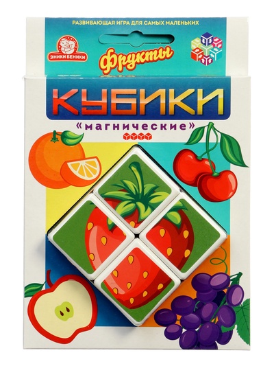 Кубики магнитные Татой «Фрукты»