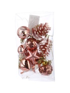 УЦЕНКА Набор украшений пластик 12 шт "Праздничный хоровод" 4 см, розовый - Фото 10