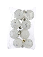 УЦЕНКА Набор шаров пластик d-5 см, 8 шт "Блеск конфетти" белый - Фото 4