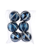УЦЕНКА Набор шаров пластик d-7 см, 6 шт "Маскарад" синий - Фото 5