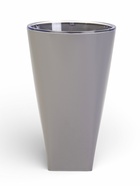Горшок для цветов «Грейс», d=15 см, h=25 см, с фитильным поливом, со вставкой, серый  (артикул 10994485)  большой выбор товаров оптом и в розницу по низким ценам с доставкой