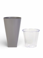 Горшок для цветов «Грейс», d=15 см, h=25 см, с фитильным поливом, со вставкой, серый  (артикул 10994485)  большой выбор товаров оптом и в розницу по низким ценам с доставкой