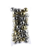 УЦЕНКА Набор шаров пластик d-3 см, 56 шт "Треугольник" золото серебро - Фото 2