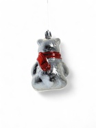 УЦЕНКА Украшение ёлочное "Мишка в шарфике" (набор 4 шт) 5,5х8 см, серебро - Фото 11