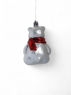 УЦЕНКА Украшение ёлочное "Мишка в шарфике" (набор 4 шт) 5,5х8 см, серебро - Фото 8