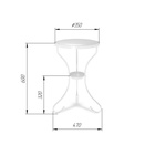 УЦЕНКА Столик журнальный, 470×470×600, Белый муар - Фото 2