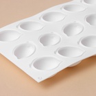 УЦЕНКА Форма для муссовых десертов и выпечки KONFINETTA «Лимоны», силикон, 29×17×3 см, 15 ячеек (5.5×4 см), 30 мл, белая - Фото 4