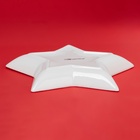 УЦЕНКА Блюдо сервировочное новогоднее Доляна «Волшебное дерево», доломит, 24.5×23.5×3.5 см, белая - Фото 3