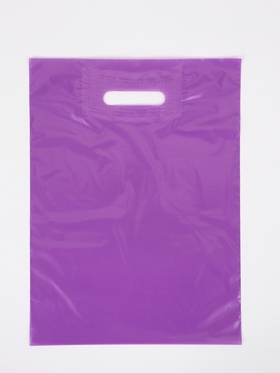 Пакет полиэтиленовый с вырубной ручкой, Фиолетовый 30-40 См, 50 мкм