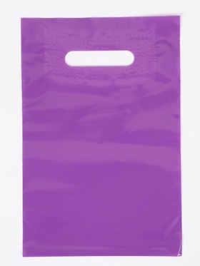 Пакет полиэтиленовый с вырубной ручкой, Фиолетовый 20-30 См, 70 мкм