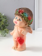 Фигура гипс «Ангел стесняшка», 9×8×20 см, цветной - фото 809543129