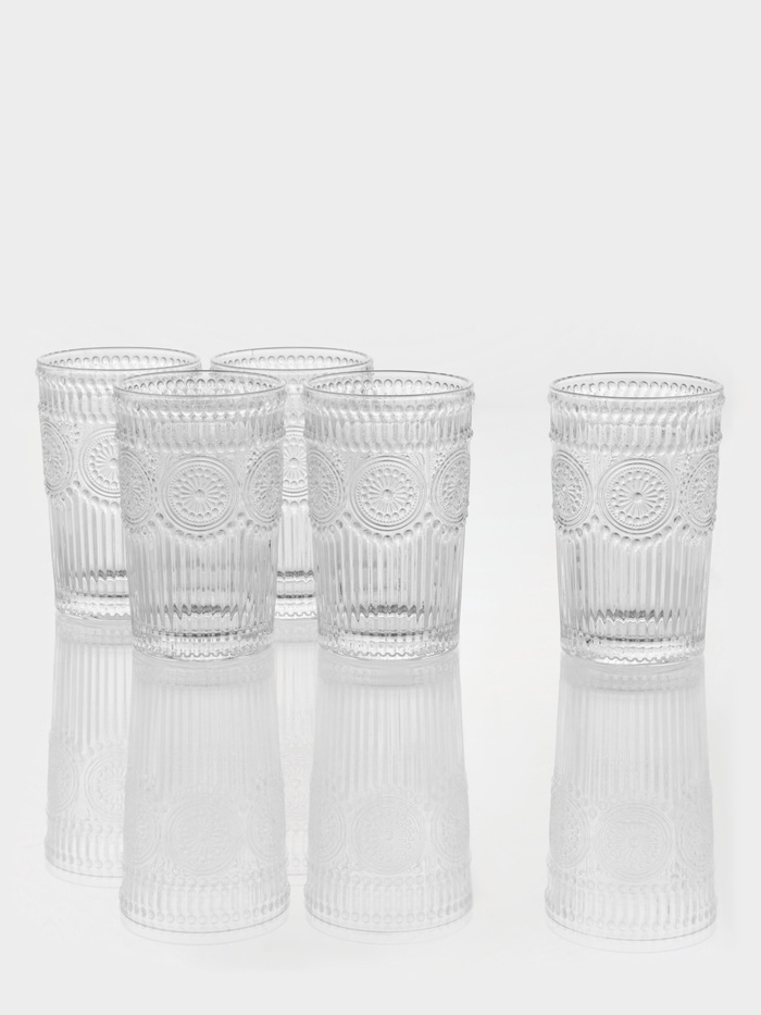 УЦЕНКА Набор высоких стаканов «Ларго» 5 шт. 8×13 см - Фото 1