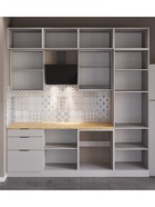 Кухонный гарнитур прямой трёхуровневый под потолок «Виктория 1–3Я», 2400×2520 мм, цвет кашемир/тегола 10976239