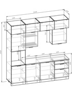 Кухонный гарнитур прямой трёхуровневый под потолок «Виктория 1–3Я», 2400×2520 мм, цвет кашемир/тегола - Фото 6
