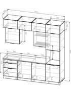 Кухонный гарнитур прямой трёхуровневый под потолок «Виктория 1–3Я», 2400×2520 мм, цвет кашемир/тегола - Фото 7