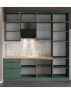 Кухонный гарнитур прямой трёхуровневый под потолок «Виктория 1–3Я», 2400×2520 мм, цвет кипарисовый/тегола - Фото 3