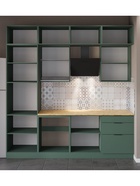 Кухонный гарнитур прямой трёхуровневый под потолок «Виктория 1–3Я», 2400×2520 мм, цвет кипарисовый/тегола - Фото 4