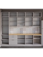 Кухонный гарнитур прямой трёхуровневый под потолок «Виктория 2.1–3Я», 3000×2520 мм, цвет кашемир/тегола 10976244