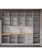 Кухонный гарнитур прямой трёхуровневый под потолок «Виктория 2.1–3Я», 3000×2520 мм, цвет кашемир/тегола 10976244