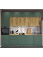 Кухонный гарнитур прямой трёхуровневый под потолок «Виктория 2.1–3Я», 3000×2520 мм, цвет кипарисовый/тегола  (артикул 10976246)  большой выбор товаров оптом и в розницу по низким ценам с доставкой