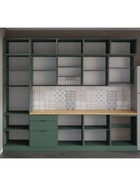 Кухонный гарнитур прямой трёхуровневый под потолок «Виктория 2.1–3Я», 3000×2520 мм, цвет кипарисовый/тегола  (артикул 10976246)  большой выбор товаров оптом и в розницу по низким ценам с доставкой