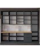 Кухонный гарнитур прямой трёхуровневый под потолок «Виктория 2.1–3Я», 3000×2520 мм, цвет графит/тегола 10976247