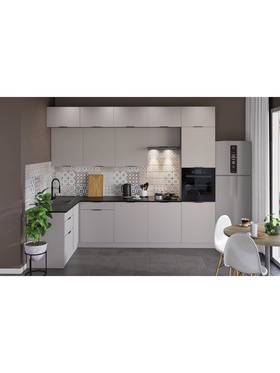 Кухонный гарнитур угловой трёхуровневый под потолок «Виктория 3.1–3Я», 3000×2520×1600 мм, цвет кашемир 10976248