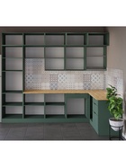 Кухонный гарнитур угловой трёхуровневый под потолок «Виктория 3.1–3Я», 3000×2520×1600 мм, цвет кипарисовый/тегола - Фото 4