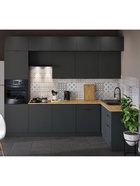 Кухонный гарнитур угловой трёхуровневый под потолок «Виктория 3.1–3Я», 3000×2520×1600 мм, цвет графит 10976252