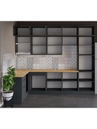 Кухонный гарнитур угловой трёхуровневый под потолок «Виктория 3.1–3Я», 3000×2520×1600 мм, цвет графит - Фото 3