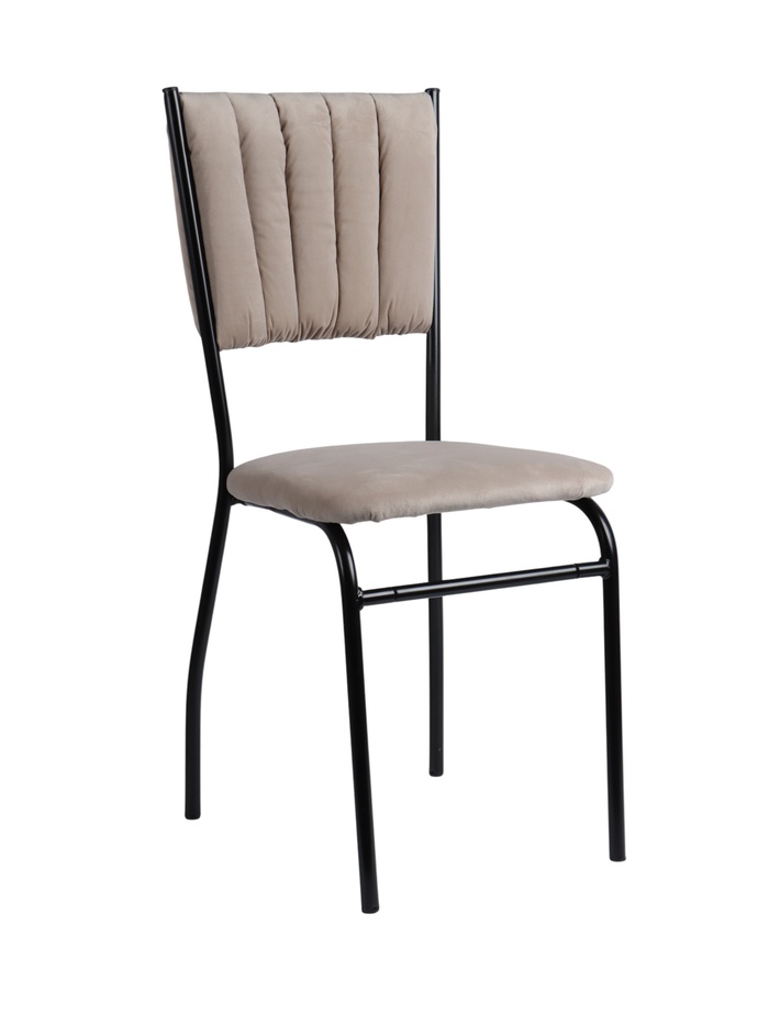 Стул мягкий для кухни разборный «Камелот», цвет чёрный/бежевый - Фото 1