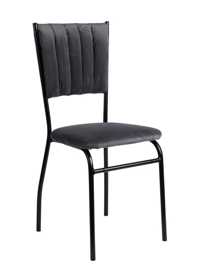 Стул мягкий для кухни разборный «Камелот», цвет чёрный/графит