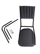 Стул мягкий для кухни разборный «Камелот», обивка рогожка, цвет чёрный/серый  (артикул 10994722)  большой выбор товаров оптом и в розницу по низким ценам с доставкой