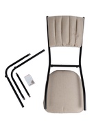 Стул мягкий для кухни разборный «Камелот», обивка рогожка, цвет чёрный/бежевый  (артикул 10994723)  большой выбор товаров оптом и в розницу по низким ценам с доставкой