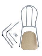 Стул для кухни разборный «Титан», искусственная кожа, цвет титан/бежевый  (артикул 10994724)  большой выбор товаров оптом и в розницу по низким ценам с доставкой