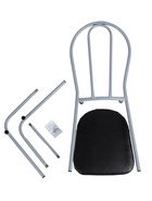 Стул для кухни разборный «Титан», искусственная кожа, цвет титан/чёрный  (артикул 10994725)  большой выбор товаров оптом и в розницу по низким ценам с доставкой