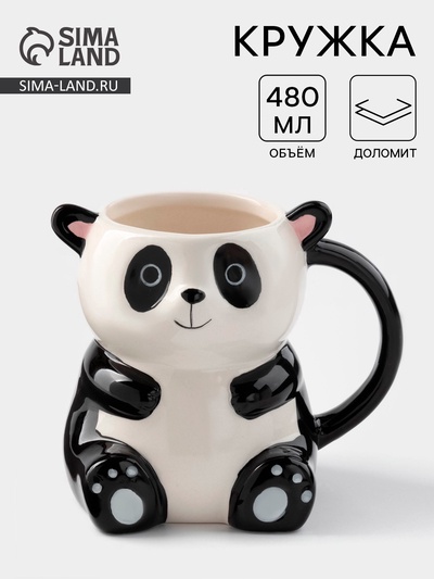 УЦЕНКА Кружка "Панда" 480 мл, 14,5х9х12 см