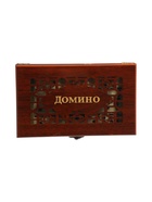УЦЕНКА Домино настольная игра «Резное», 28 шт., костяшка 5×2.5 см, 12×20 см - Фото 3