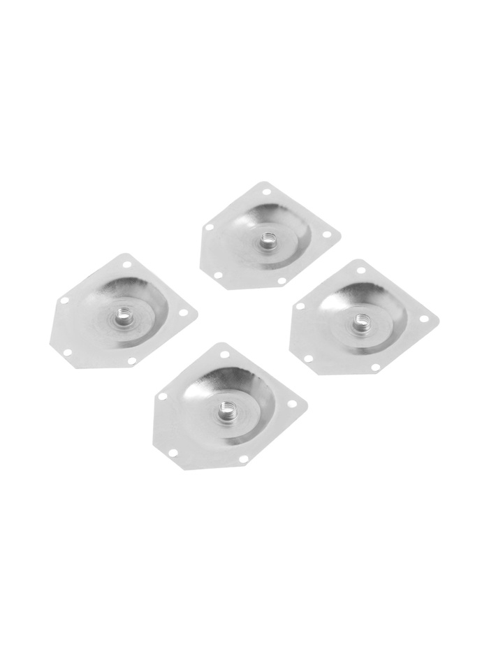Крепления для мебельных ножек CAPPIO, 70×70 мм с закладной гайкой М8, угол14*, 4 шт. - Фото 1