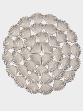 Коврик для раковины Доляна «Ракушки», круглый, d=29 см, прозрачный, серо-коричневый