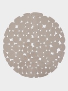 Коврик для раковины Доляна «Галька», круглый, d=29 см, прозрачный, серо-коричневый - Фото 1