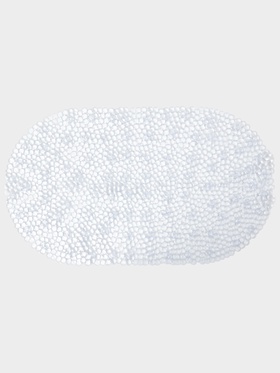 Коврик для ванны на присосках Доляна «Хрусталь», 66×36 см, прозрачный