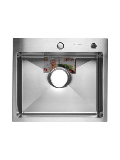Мойка врезная кухонная, нержавеющая сталь, 50×44, толщ 3.0 мм, Сатин.Премиум, AF95044DA